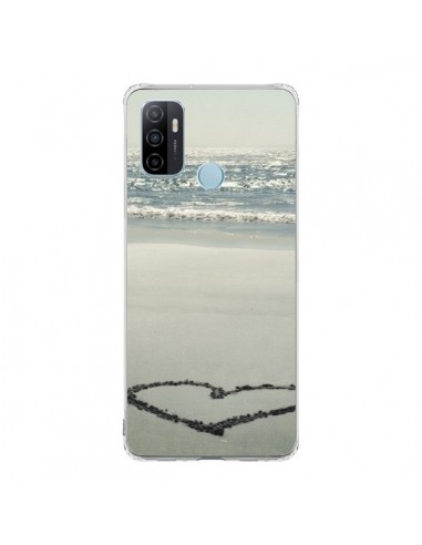 Coque Oppo A53 / A53s Coeoeur Plage Beach Mer Sea Love Sable Sand - R Delean