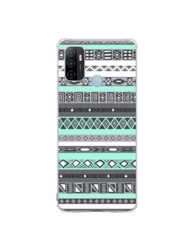 Coque Oppo A53 / A53s Azteque Aztec Bleu Pastel - Rex Lambo