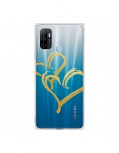 Coque Oppo A53 / A53s Deux Coeurs Love Amour Transparente...