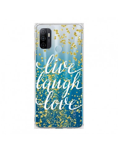 Coque Oppo A53 / A53s Live, Laugh, Love, Vie, Ris, Aime Transparente - Sylvia Cook