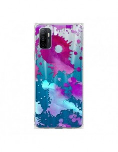 Coque Oppo A53 / A53s Watercolor Splash Taches Bleu...