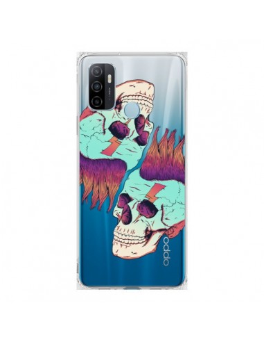 Coque Oppo A53 / A53s Tête de Mort Crane Punk Double Transparente - Victor Vercesi