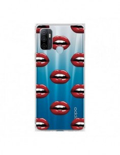 Coque Oppo A53 / A53s Lèvres Rouges Lips Transparente -...