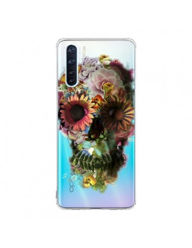 Coque Oppo Reno3 / A91 Skull Flower Tête de Mort Transparente - Ali Gulec