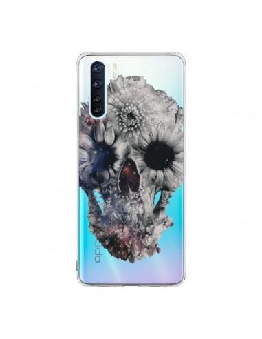 Coque Oppo Reno3 / A91 Floral Skull Tête de Mort Transparente - Ali Gulec