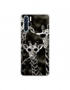 Coque Oppo Reno3 / A91 Girafe Swag Lunettes Familiy...