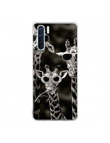 Coque Oppo Reno3 / A91 Girafe Swag Lunettes Familiy Giraffe - Asano Yamazaki