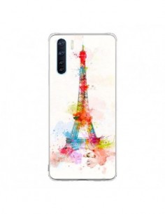 Coque Oppo Reno3 / A91 Paris Tour Eiffel Muticolore -...