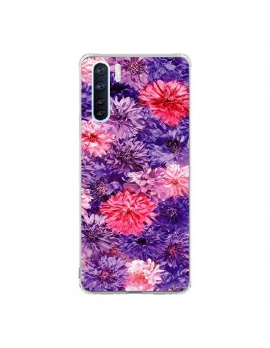 Coque Oppo Reno3 / A91 Fleurs Violettes Flower Storm - Asano Yamazaki