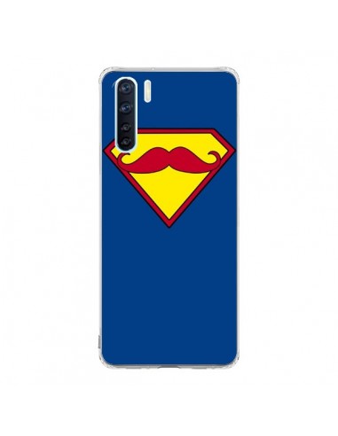 Coque Oppo Reno3 / A91 Super Moustache Movember Superman - Bertrand Carriere