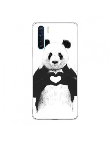 Coque Oppo Reno3 / A91 Panda Amour All you need is love - Balazs Solti