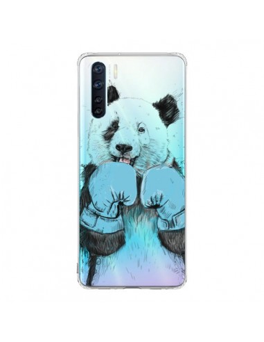 Coque Oppo Reno3 / A91 Winner Panda Gagnant Transparente - Balazs Solti