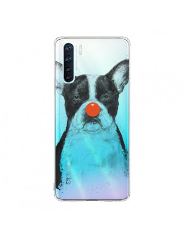 Coque Oppo Reno3 / A91 Clown Bulldog Dog Chien Transparente - Balazs Solti