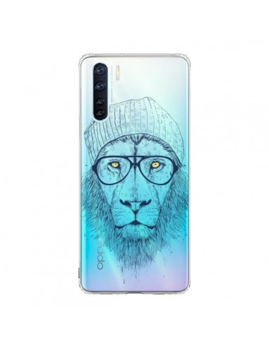 Coque Oppo Reno3 / A91 Cool Lion Swag Lunettes Transparente - Balazs Solti