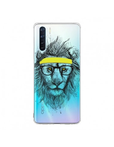 Coque Oppo Reno3 / A91 Hipster Lion Transparente - Balazs Solti