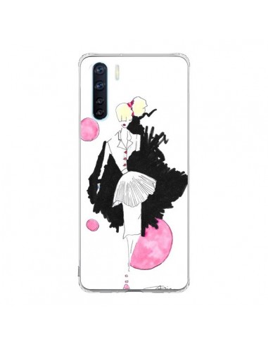 Coque Oppo Reno3 / A91 Demoiselle Femme Fashion Mode Rose - Cécile