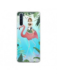 Coque Oppo Reno3 / A91 Lolo Love Flamant Rose Chien...