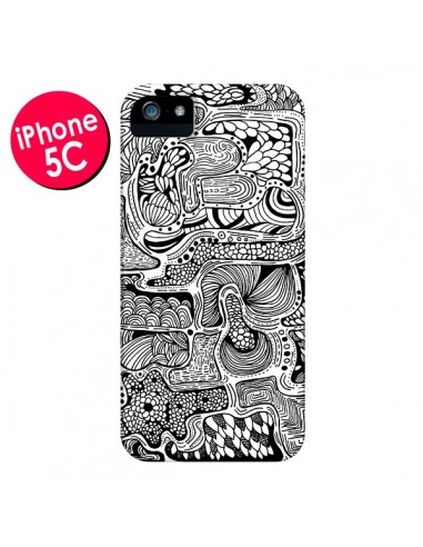 Coque Reflejo Reflet Noir et Blanc pour iPhone 5C - Eleaxart