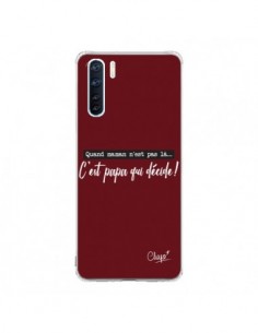 Coque Oppo Reno3 / A91 C'est Papa qui Décide Rouge...