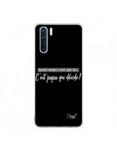 Coque Oppo Reno3 / A91 C'est Papa qui Décide Noir - Chapo