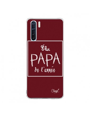 Coque Oppo Reno3 / A91 Elu Papa de l'Année Rouge Bordeaux - Chapo