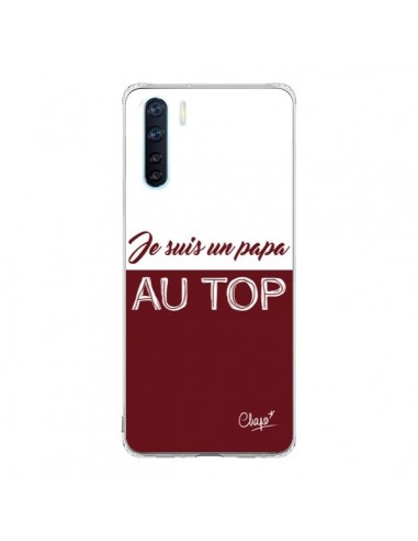 Coque Oppo Reno3 / A91 Je suis un Papa au Top Rouge Bordeaux - Chapo