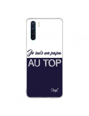 Coque Oppo Reno3 / A91 Je suis un Papa au Top Bleu Marine - Chapo