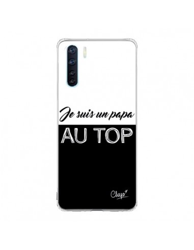 Coque Oppo Reno3 / A91 Je suis un Papa au Top Noir - Chapo