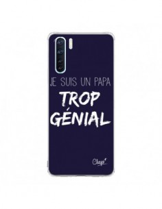 Coque Oppo Reno3 / A91 Je suis un Papa trop Génial Bleu...