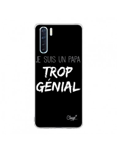 Coque Oppo Reno3 / A91 Je suis un Papa trop Génial Noir - Chapo