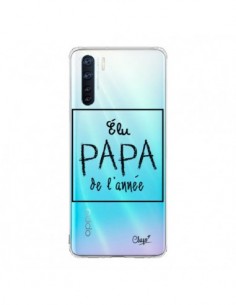 Coque Oppo Reno3 / A91 Elu Papa de l'Année Transparente -...