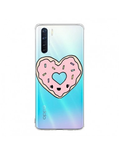 Coque Oppo Reno3 / A91 Donuts Heart Coeur Rose Transparente - Claudia Ramos