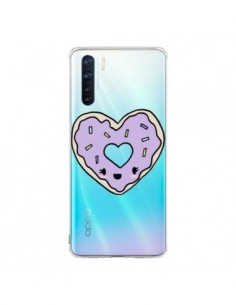 Coque Oppo Reno3 / A91 Donuts Heart Coeur Violet...