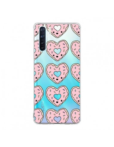 Coque Oppo Reno3 / A91 Donuts Heart Coeur Rose Pink Transparente - Claudia Ramos