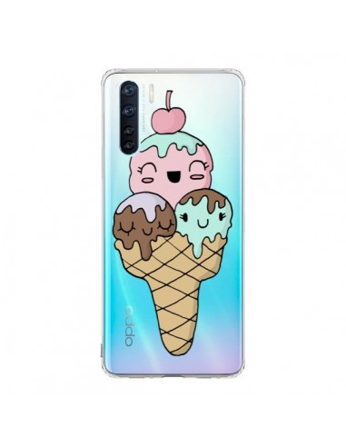 Coque Oppo Reno3 / A91 Ice Cream Glace Summer Ete Cerise Transparente - Claudia Ramos