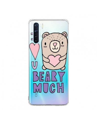 Coque Oppo Reno3 / A91 I Love You Beary Much Nounours Transparente - Claudia Ramos