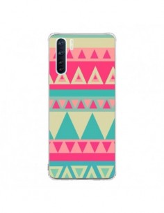 Coque Oppo Reno3 / A91 Azteque Rose Vert - Eleaxart