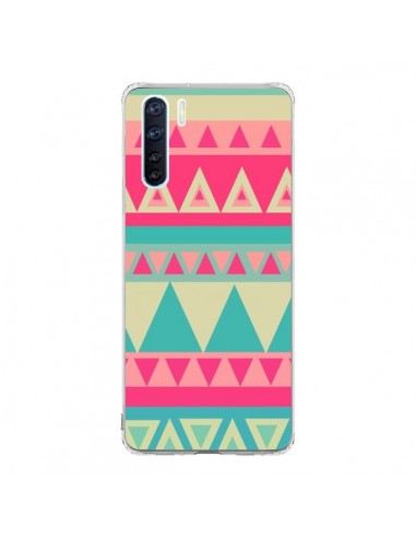 Coque Oppo Reno3 / A91 Azteque Rose Vert - Eleaxart