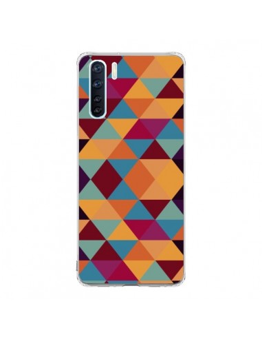 Coque Oppo Reno3 / A91 Azteque Triangle Orange - Eleaxart