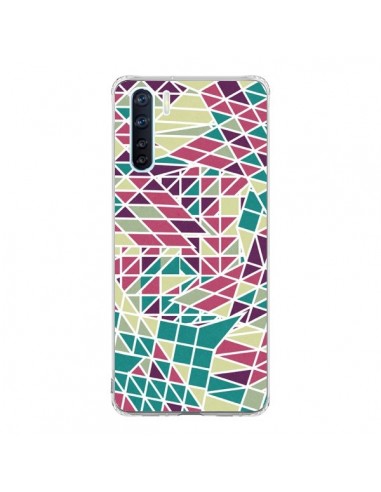 Coque Oppo Reno3 / A91 Azteque Triangles Vert Violet - Eleaxart