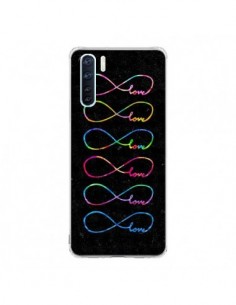 Coque Oppo Reno3 / A91 Love Forever Infini Noir - Eleaxart