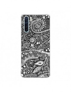 Coque Oppo Reno3 / A91 Azteque Noir et Blanc - Eleaxart
