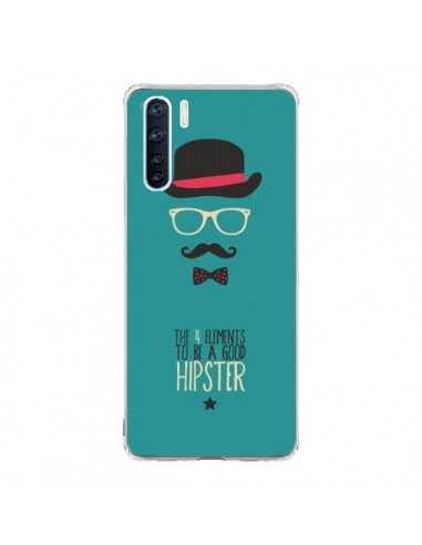 Coque Oppo Reno3 / A91 Chapeau, Lunettes, Moustache, Noeud Papillon To Be a Good Hipster - Eleaxart