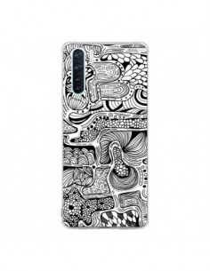 Coque Oppo Reno3 / A91 Reflejo Reflet Noir et Blanc -...