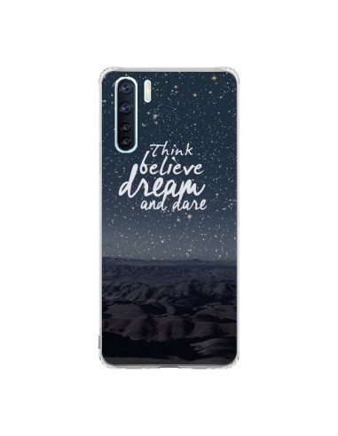 Coque Oppo Reno3 / A91 Think believe dream and dare Pensée Rêves - Eleaxart