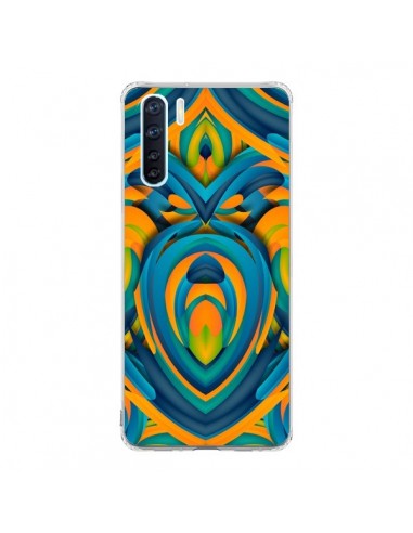 Coque Oppo Reno3 / A91 Cross Heart Azteque Coeur - Eleaxart