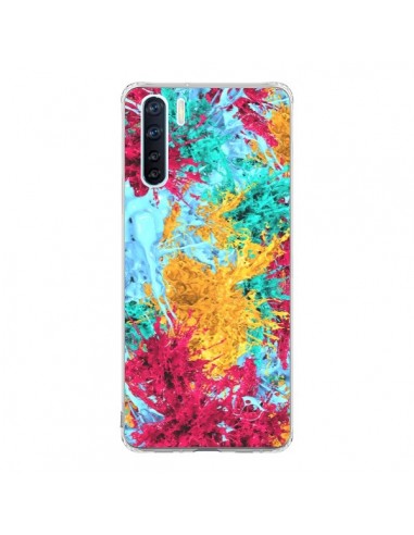 Coque Oppo Reno3 / A91 Splashes Peintures - Eleaxart