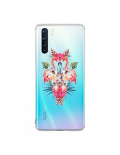 Coque Oppo Reno3 / A91 Tropicales Flamingos Tropical...