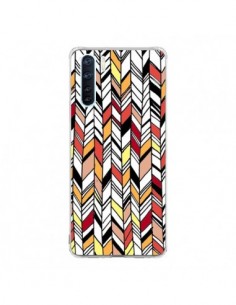 Coque Oppo Reno3 / A91 Graphic Azteque Rouge Orange -...