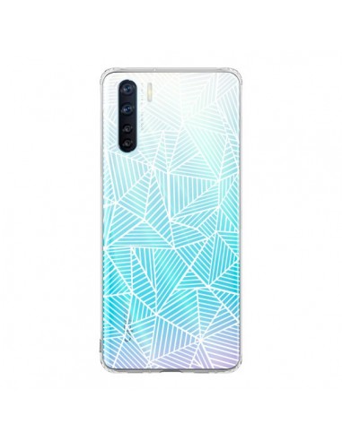 Coque Oppo Reno3 / A91 Lignes Grilles Triangles Full Grid Abstract Blanc Transparente - Project M